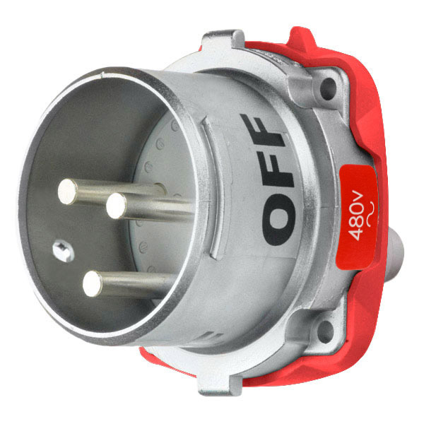 37-68042 - DS60 INLET METAL SIZE 4 TYPE 3R 2P+G 60A 480 VAC 60 Hz NO AUX